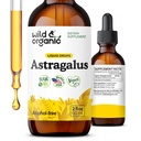 Teinture d'Astragalus sauvage et biologique - gouttes de soutien immunitaire avec extrait de racine d'Astragalus - supplément à base de plantes pour calme et relaxation - végétalien, sans sucre et sans alcool - 2 fl oz