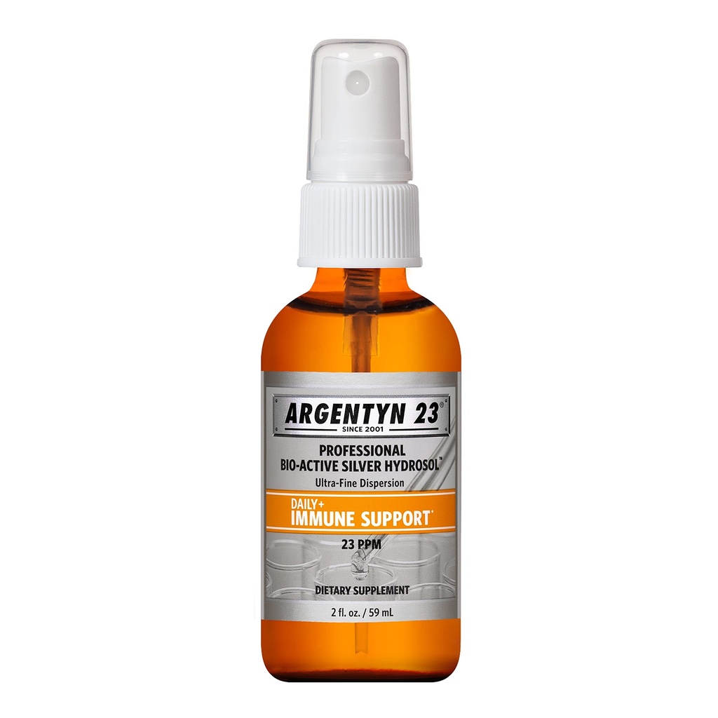 Argentyn 23 Professional Immune Support, Argent Colloïdal, Hydrosol Argent Bio-Active, 23 ppm, Vaporisateur de brouillard fin, 2 Fl Oz