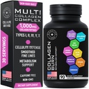 Capsules thermogéniques Multi Collagène Burn - Avancé Type I, II, III, V, X Hydrolysé Collagène Peptides Plus Acide Hyaluronique - Métabolisme, Cellulite, Peau, Cheveux, Nails Support - 90 Caps Collagène Burn
