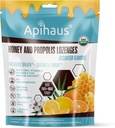 Miel et propolis Lozenges Assortiment de saveurs, fraiche la respiration - Apaisant une gorge- Immune Soutien avec vitamine C, vitamine D et zinc, 20 Compte