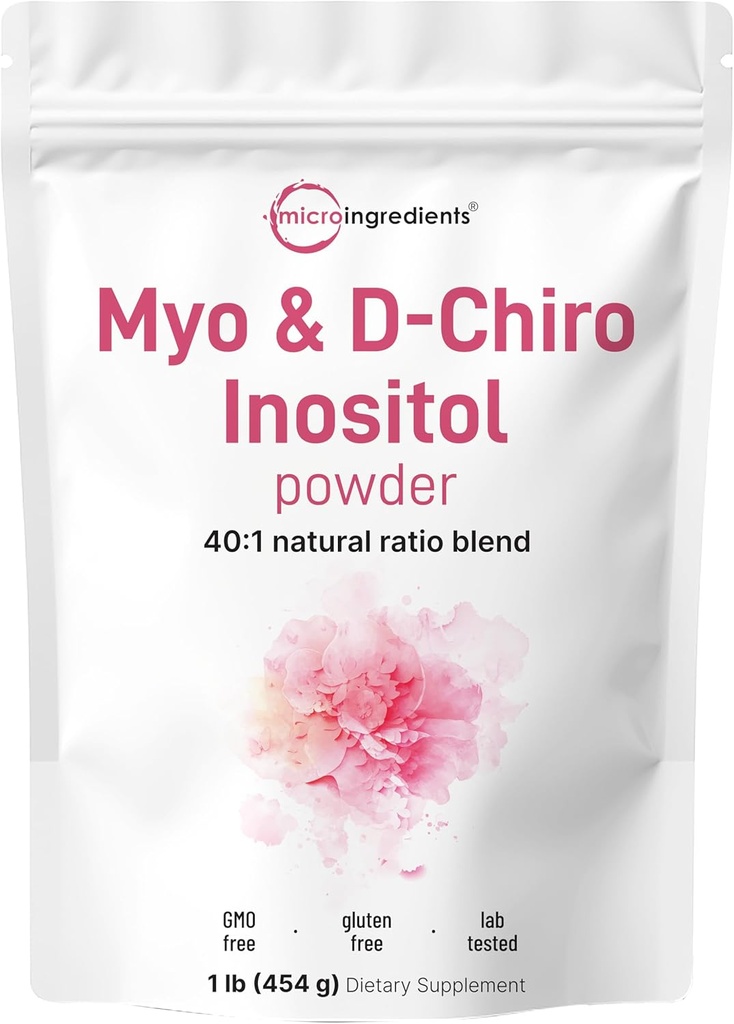 Micro-ingrédients Myo-Inositol et D-Chiro Poudre d'inositol, 1 lb (221 portions)