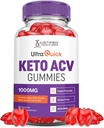 Laboratoires justifiés Ultra rapide Keto ACV Gummies Formule avancée 1000MG Ultraquick Keto Gummies vinaigre de cidre de pomme formulé avec le jus de betterave grenade poudre B12 végétalien non OGM 60 Gummys