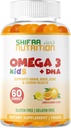 Enfants sans gélatine Omega 3 Gummies avec 30 portions. Oméga 3 à base végétale pour les enfants. Gummies sans gluten et sans OGM. Enfants Omega 3 Gummies pour les enfants. Omega 3 Enfants pour soutenir le cerveau et le système immunitaire