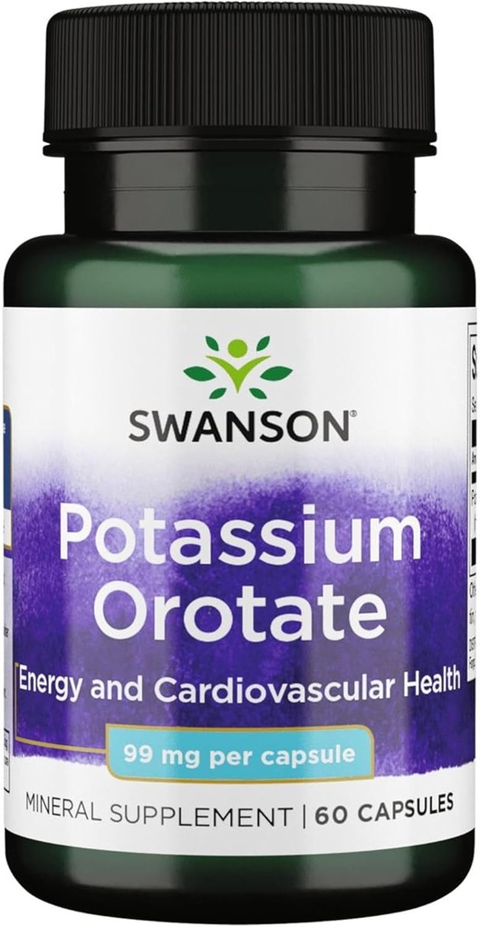 Swanson Potassium Orotate 99 Milligrammes 60 Capsules
