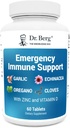 Dr. Berg Emergency Immune Support w/Echinacea - Potent Blend of Herbal Extracts (Warning: Strong Herbal Smells) - Immune Support Supplement Includes 2,000 IUs of Vitamin D & 10mg of Zinc - 60 Tablets