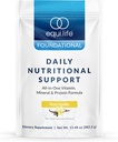 Equilife Daily Nutritional Support, All-in-One Multivitamin Meal Replacement, Pure Vanilla Flavor, Protéine végétale 15G, soutient le bien-être général incluant l'énergie, la digestion et la peau, 14 portions