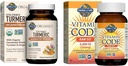 Garden of Life Réponse inflammatoire curcuma et vitamine D3 suppléments alimentaires entiers bruts, 60 comprimés et 60 capsules