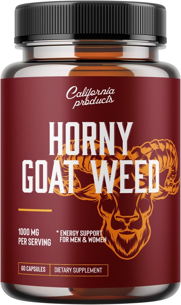 Extraits d'herbes de chèvres horny - herbe de chèvres horny pour hommes et femmes Soutien énergétique avec la racine de Maca Tribulus Terrestris et Saw Palmetto