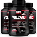 FORCE FACTOR Volcano Pre Workout Nitric Oxide Booster Supplément pour les hommes avec de la créatine et de la L-Citrulline pour aider à stimuler l'oxyde nitrique, l'énergie, construire des muscles et améliorer le flux sanguin, 120 Compte(paquet de 3)