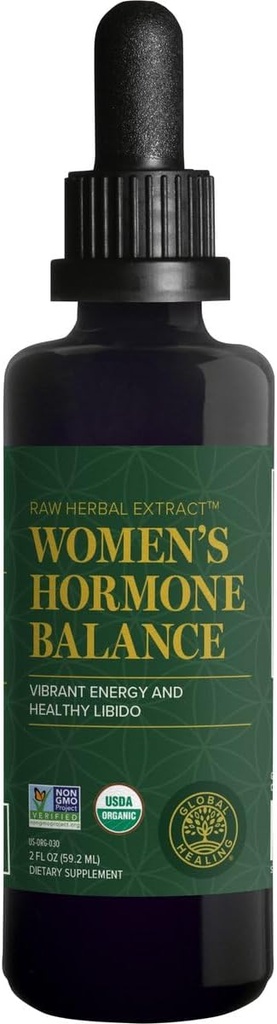 Global Healing Center - Le bilan hormonal féminin Fuzion Organic Liquid Supplement Drops - Vitalité Supérieure, Libido en santé, réponse Sensuelle Naturelle, soutien de l'humeur et promouvoir le métabolisme Bien-être