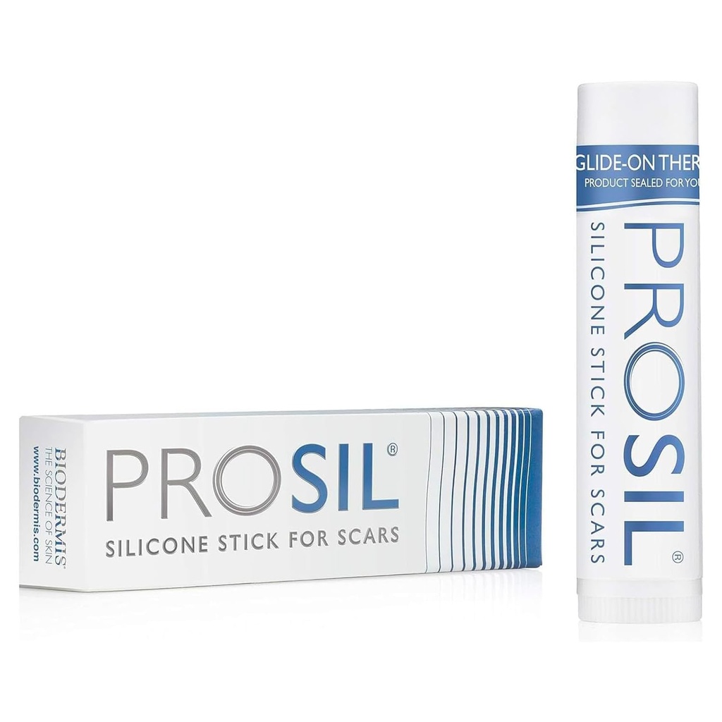 PROSIL Silicone Scar Stick 4,25g – Traitement efficace de la cicatrice avec la silicone Scar Premium-Grade – Compact, sans mess, application Glide-on pour la Scar Therapy pratique – doux sur tous les types de peau et les enfants