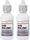 GeriCare Spray nasal saline 1,5 FL OZ Spray hydratant Chlorure de sodium 0,65% (paquet de 2)