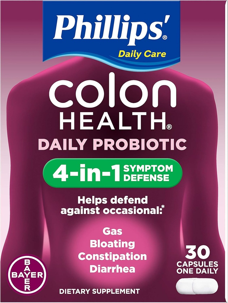 Supplément probiotique de santé de Phillips' Colon - 30 capsules, boîte de 6