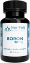 Boron 30mg Supplément minéral - Comprimés à pression douce Thyroïde Support Formule d'absorption rapide (30)