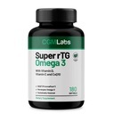 rTG Omega 3 Huile de poisson norvégienne avec supplément alimentaire CoQ10- Santé cardiaque et antioxydant avec les vitamines D & E – 2000 mg Source durable – Super rTG Omega 3, 180 Softgels par CGM Labs
