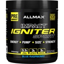 ALLMAX IGNITER Sport, Blue Raspberry - 330 g - Formule pré-entraînement - avec caféine, L-Citrulline, L-Arginine, Créatine et Beta Alanine - jusqu'à 50 portions
