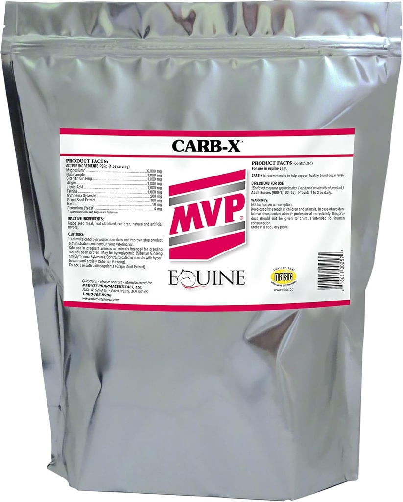 Med-Vet Pharmaceuticals Carb-X (10lb) Soutien au métabolisme du glucose...