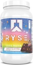 RYSE Poudre de protéines chargées - Petite débbie Brownie Cosmique - 25g Protéine de lactosérum Isolée et concentrée avec fibre prébiotique et MCT - faible teneur en glucides, faible teneur en sucre, friendly - 27 portions / 2 lb Tub