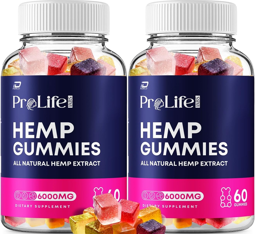 Gommies de chanvre Prolife - avec extrait de graines de chanvre Pro Life Labs Gommies de chanvre Acouphène supplément à base de plantes, soutien à la santé et au mieux-être, tout Gommy Prolife naturel (2 pack - 120 Gommies)