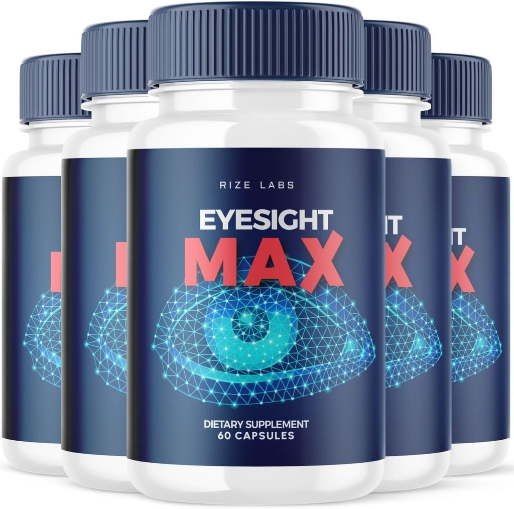 Rize labs Eyesight Max Vision Supplement, Capsules All-Natural pour l'amélioration rapide de la santé et une meilleure capacité à cibler, soutenir les fonctions oculaires saines - Pack de 5(300 Capsules)