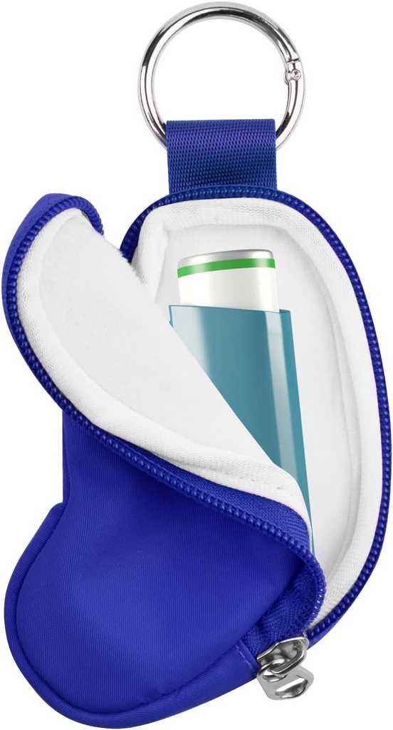 Beautiflier Asthma Inhaler Case Holder Travel Handy Mini Bag pour adultes et enfants, ne comprend pas l'inhalateur (bleu)