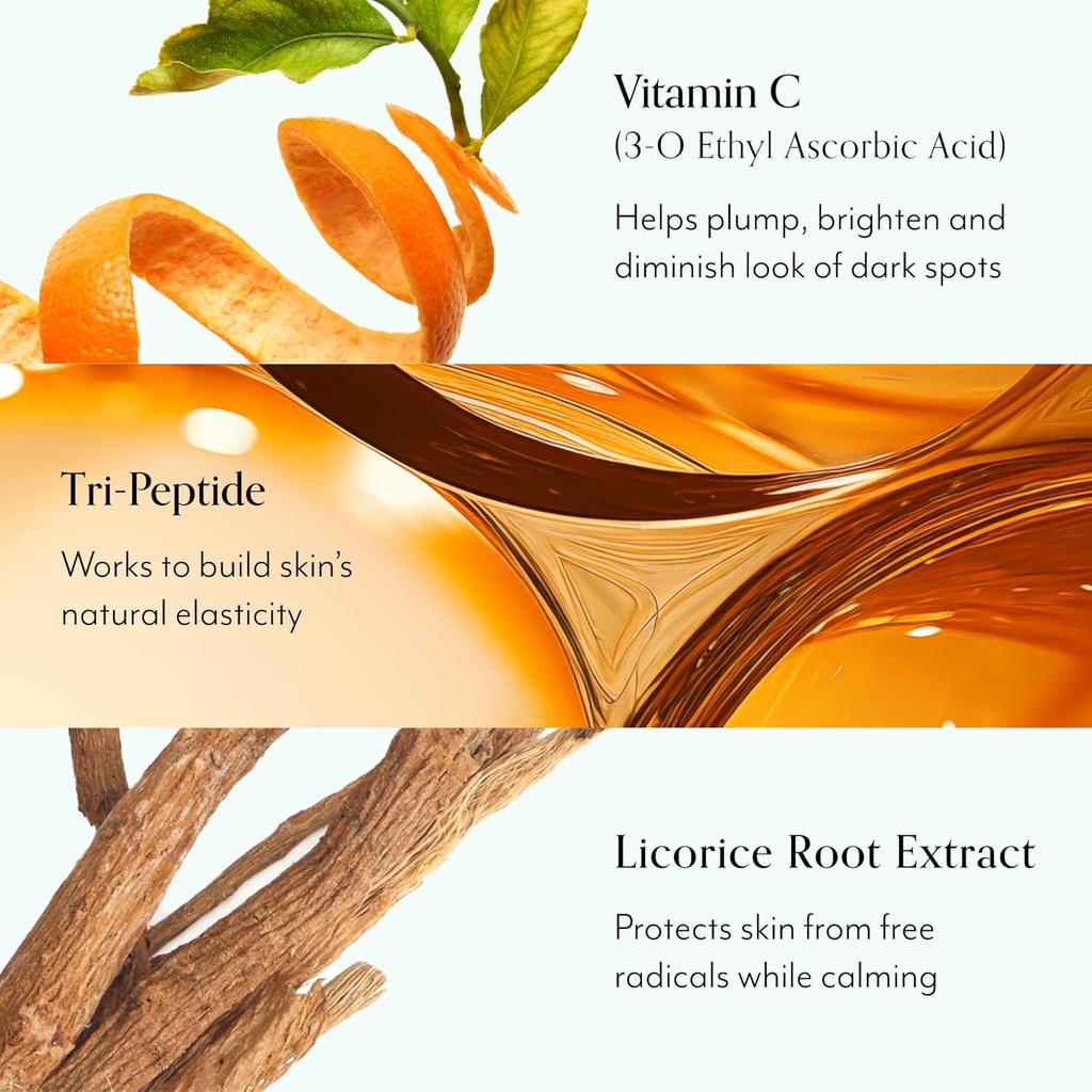 Bliss Idée brillante Vitamine C Sérum et crème pour les yeux Duo - Éblouissement et hydratant - Sérum anti-âge, réduit les lignes fines - propre, végétalien et sans cruauté