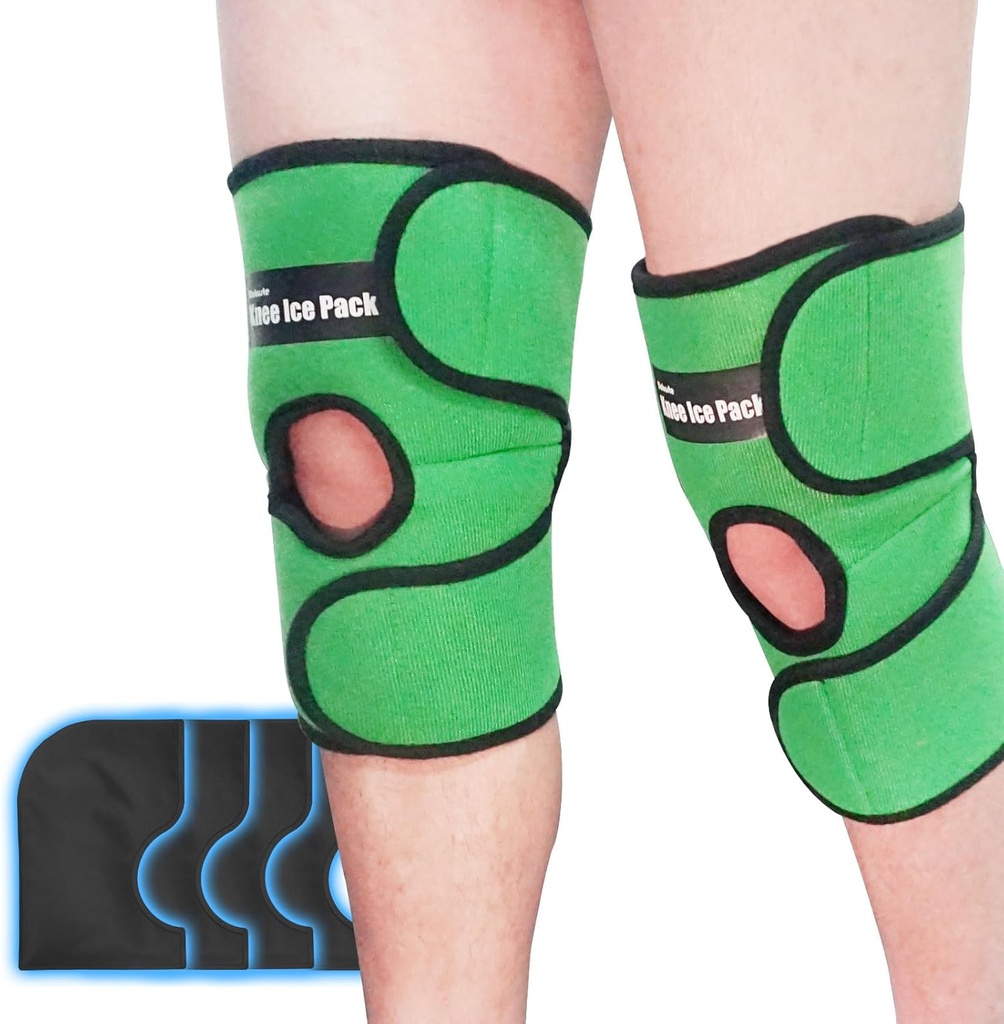 2 Packs Ice Pack pour le genou réutilisable, Gel Hot Cold Pack pour la chirurgie de remplacement du genou, Pain Relief Ice Packs Enveloppes pour l'gonflement, les blessures sportives, la Bursite, l'arthrite, les crises et les entorses Douleurs articulaires