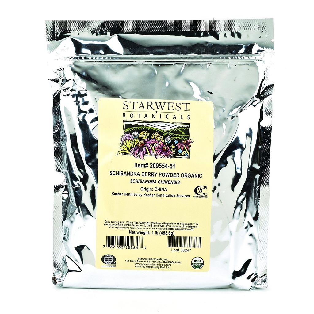 Starwest Botanicals Bio Schisandra Berry Poudre, 1 Livre