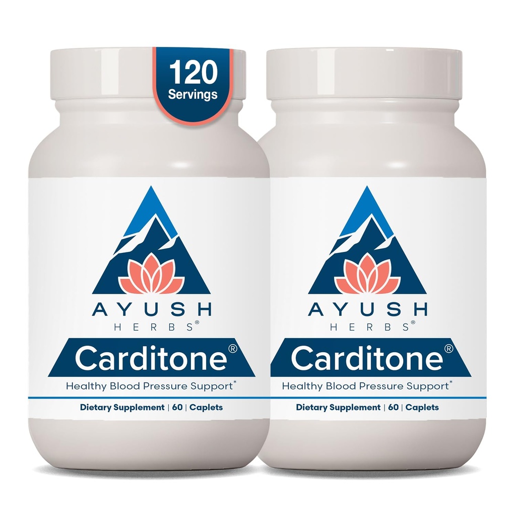Ayush Herbs Carditone, BP Formula, Arjuna, Calcium, 120 Servings