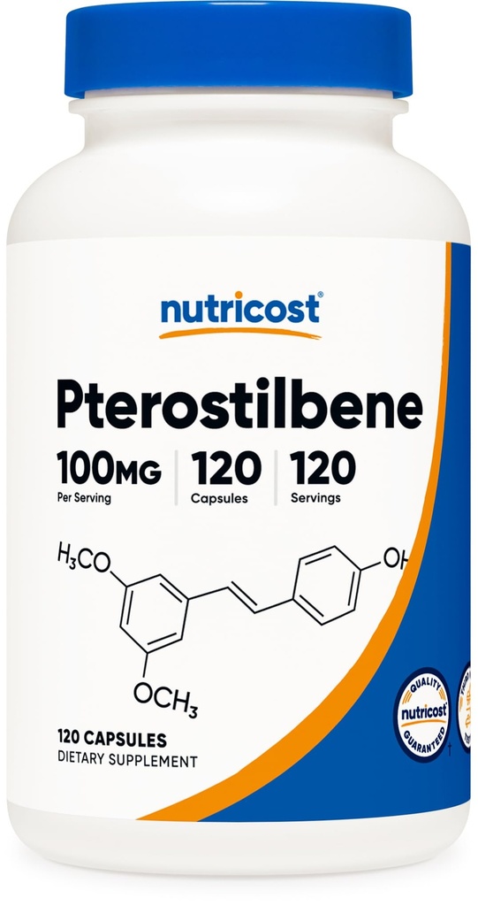 Nutricost Pterostilbene 100mg, 120 Capsules - Non-OGM, sans gluten