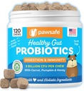 Probiotiques pour chiens, Miel Chicken Flavor, 120 Mâches douces pour la santé digestive et gorgée, supplément de soutien immunitaire, dégazage, anti-diarrhée, aide avec les allergies, l'estomac relevé, la peau de levure et de démangeaison