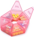 Weekly Pill Organizer Large 7 Day Pill Box Organizer Daily Medicine Case for Vitamin Fish Oil Pills Supplements Arthritis Friendly