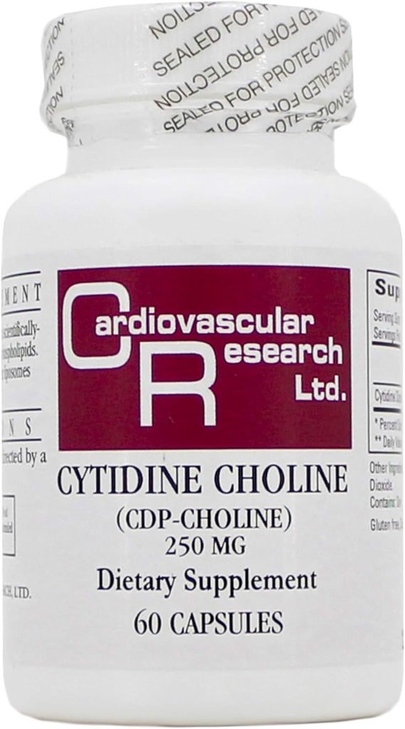 Cytidine Choline/CDP 250mg 60 capsules - Formules écologiques/Cardiovasculaires Recherche