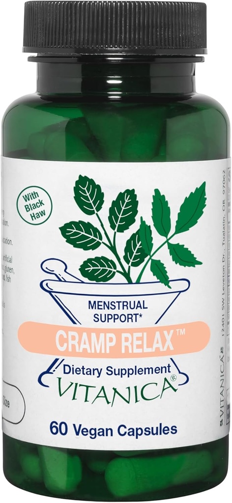 Vitanica Cramp Relax, Menstrual Support, Vegan, 60 Capsules - Pro Logo
