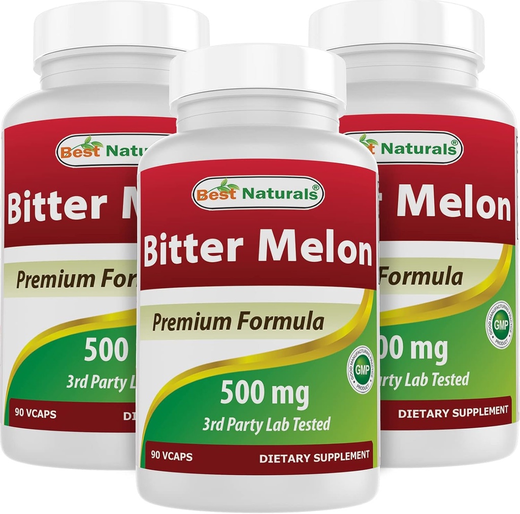 Meilleur Melon amer naturel 500 mg 90 Vcaps (90 Nombre (paquet de 3))