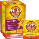 Métamucil On-the-Go, supplément quotidien en poudre de Psyllium Husk avec du sucre réel, fibre de 4-en-1 pour la santé digestive, boisson aromatisée lisse orange, 2 paquets x 30 nombre = 60 paquets Total