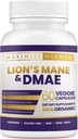 Gélules Slim Maximum Lion's Mane & DMAE : améliorer la mémoire, renforcer la clarté mentale et Sharpen Focus - 60 capsules pour un soutien cognitif maximal