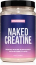 NAKED Créatine - Créatine aromatisée aux fraises monohydratée - véritable poudre de fraise, sans additifs, croissance musculaire, végétalien, non OGM, sans gluten, sans soja - 45 portions