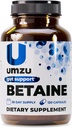 Supplément UMZU Betaine HCl.Support digestif, confort gastrique, absorption nutritive et soutien cardiovasculaire.Support naturel de digestion et d'aide à la santé Gut (120 capsules)