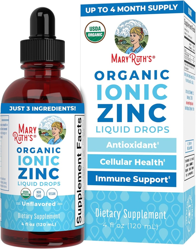 MaryRuth Organics Zinc Suppléments pour l'aide immunitaire