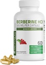 Bronson Berberine Comme Berberine HCI Berberis Aristata 500mg Par Capsule végétarien Non-OGM, 60 Capsules végétariennes
