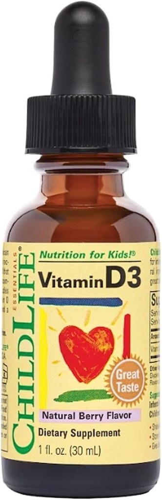 Essentiels de la vie des enfants - Vitamine D3 Berry mixte 1 oz [Santé et beauté]