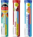 T&D German Mineral Plus 60 portions - Vegan, Zéro Sucre - Buvez des comprimés effervescents - Fer, Calcium, Magnésium Pharma - Fabriqué en Allemagne
