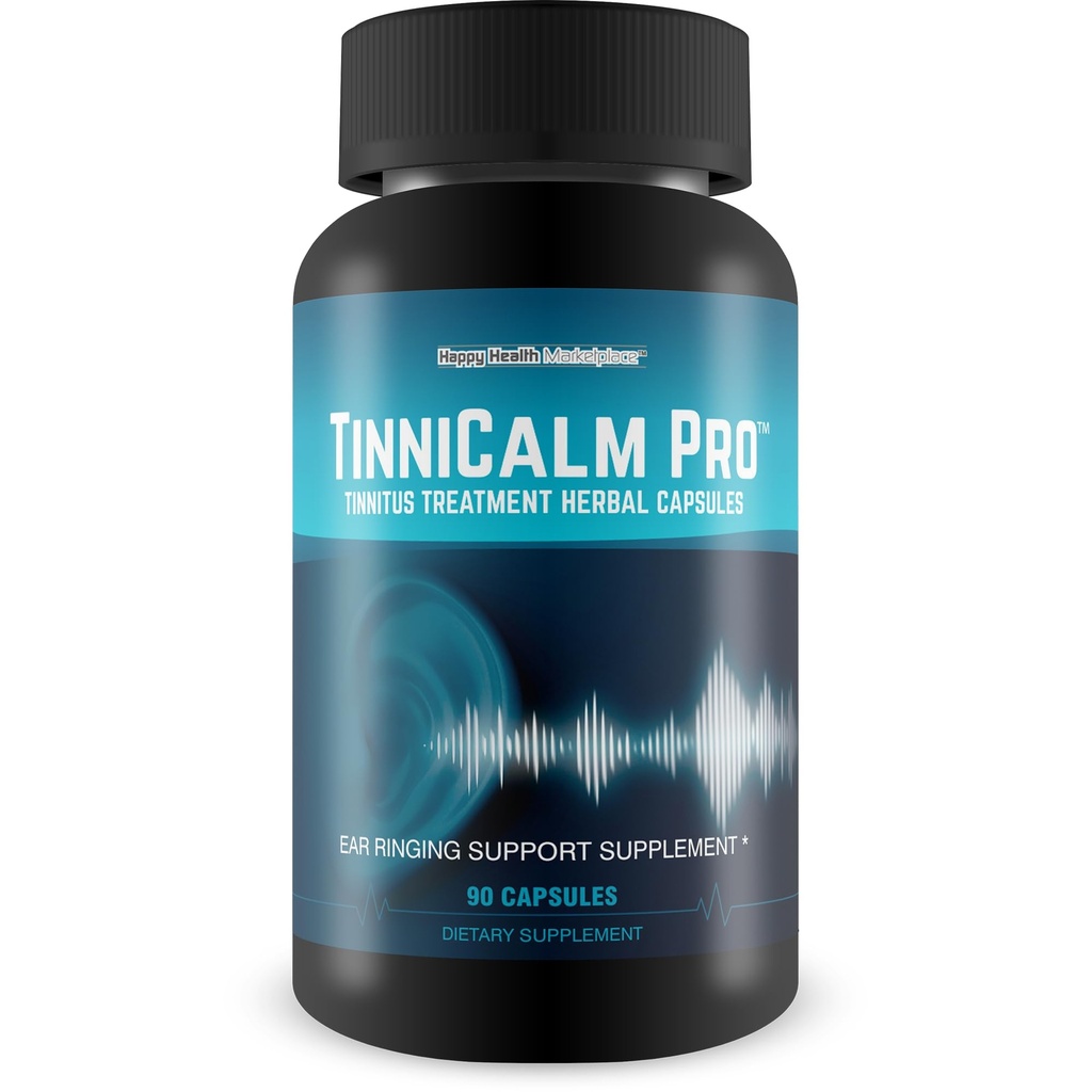 TinniCalm Pro - Nos meilleures capsules à base de plantes de traitement d'acouphène - Supplément de gélules d'acouphène - Supplément de gélules naturelles d'acouphène - Notre meilleur soulagement de sonnerie d'oreille