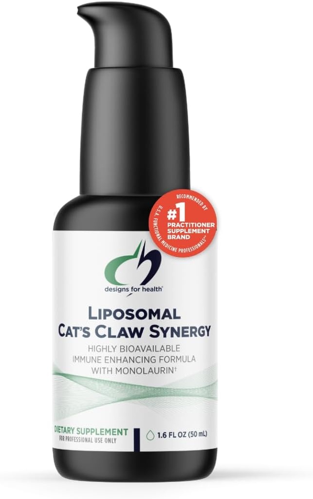 Conceptions pour la santé La synergie des griffes des chats liposomiques - Supplément de soutien immunitaire liquide Extrait des griffes des chats, vitamine D + monolaurine - Absorption supérieure (50 portions / 1,7 Fl Oz)