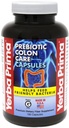 Yerba Prima Prebiotics Colon Care Fibre Caps, 180 Capsules - Cinq Formes de Fibre Plus FOS Prébiotiques - Supplément diététique santé - Fibres solubles et insolubles saines pour la régularité