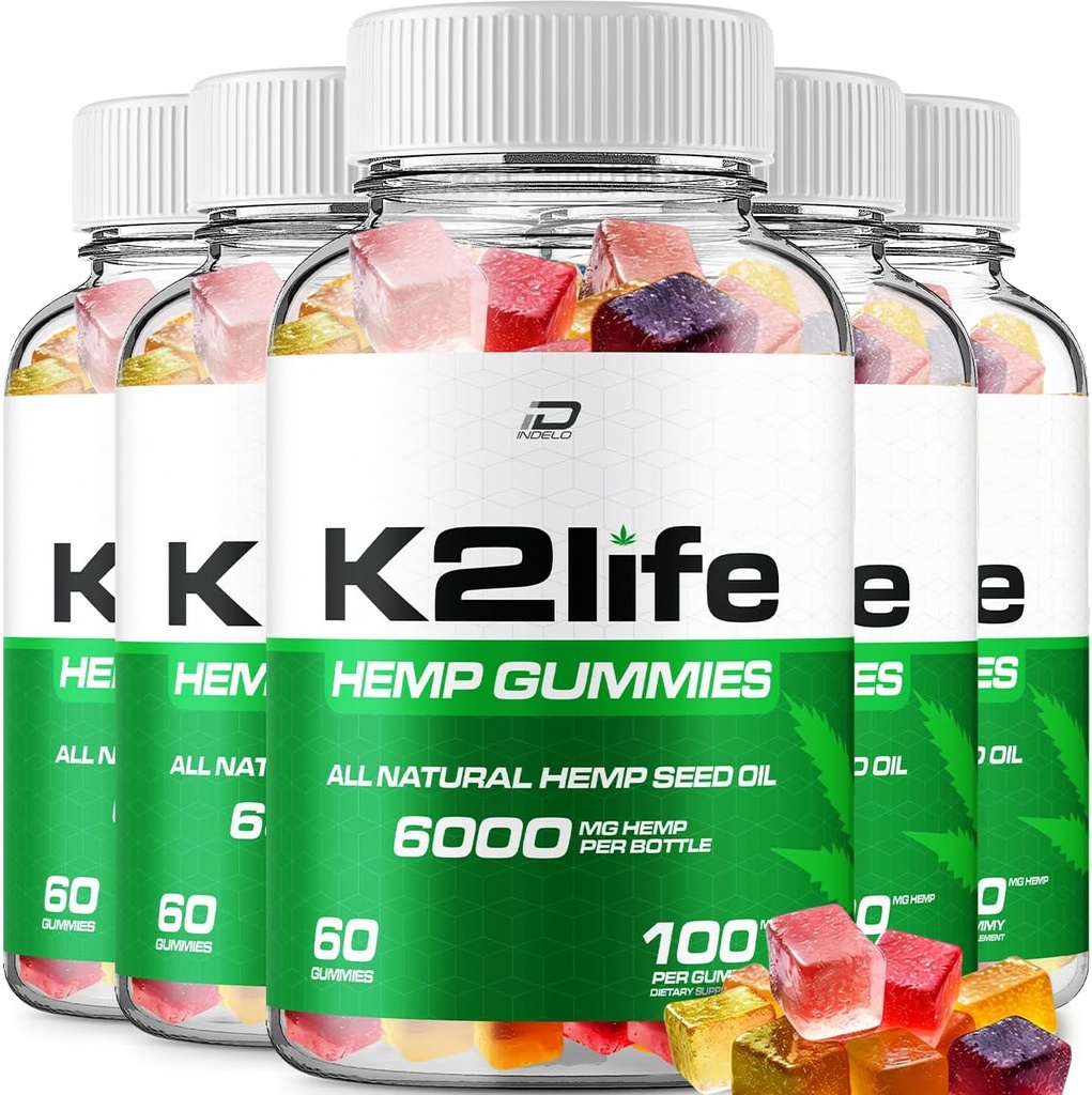 Gommies de chanvre K2Life - avec extrait de chanvre Gommies de chanvre K2 Life Supplément à base de plantes Tinnitus, soutien à la santé et au bien-être, formule avancée K2Life Gummy (5 pack - 300 gommies)