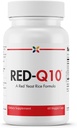 Arrêter de vieillir maintenant - RED-Q10 Riz de levure rouge biologique avec CoQ10 - Formule de riz de levure rouge - 60 capsules de légumes