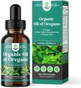 gouttes d'huile d'origan organique - Super concentré huile liquide d'origan avec carvacrol 60% pour la digestion et le soutien immunitaire - Teinture d'extrait d'herbe liquide pour la force immunitaire et les intestins sains - 30 mL