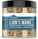 Eléments terriens Lion. Mane 200 Capsules, Pure & Non dilué, Pas d'additifs